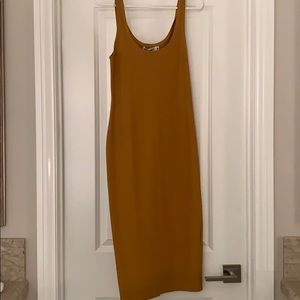 Mustard women’s knee length dress